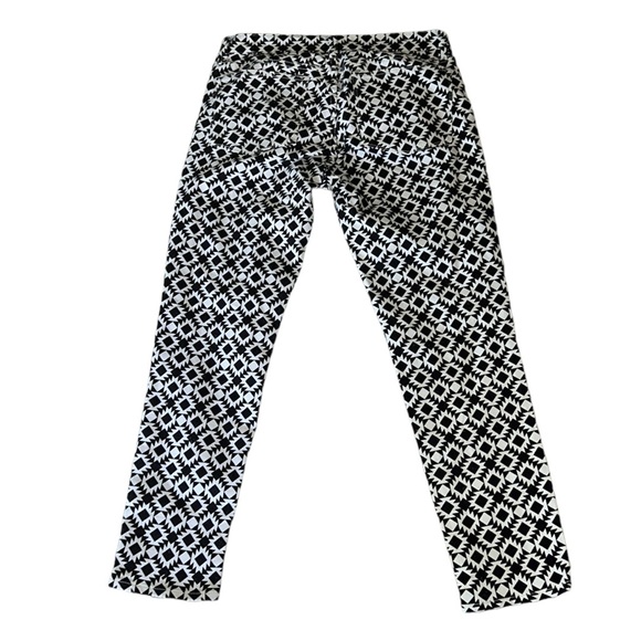 J. Crew Black White Geometric Kaleidoscope Print  Stretch Ankle Skinny Jeans  29 - Picture 9 of 15